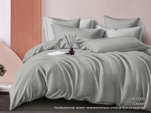Набор: 2 наволочки сатин гл/кр диз. № 16-0000 (Светлый графит)