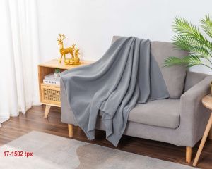 Плед  флис диз. 17-1502 Серый