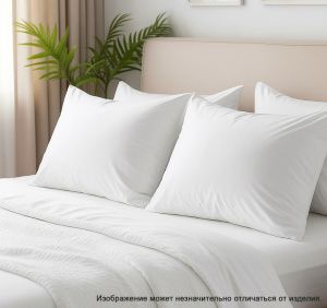 Набор: 2 наволочки поплин гл/кр 70х70 Отбеленный