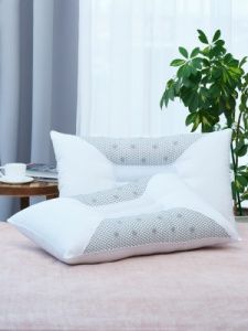 Подушка ортопедическая с магнитными аппликаторами и семенами кассии (белая) 3