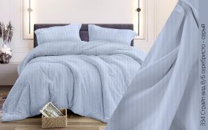 КПБ Бязь "Бояртекс" диз. № 334 Страйп, 8/6 Вид, серебристо-серый (L)