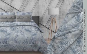 КПБ Бязь "Бояртекс" диз. № 232 Тропикана, 8/4 Вид, серо-бирюзовый (N)