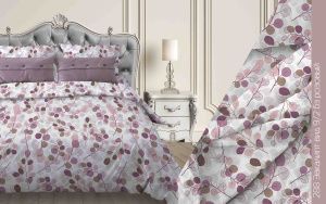 КПБ Бязь "Бояртекс" диз. № 288 Эвкалипт, 9/2 Вид, б/з розовый (L)