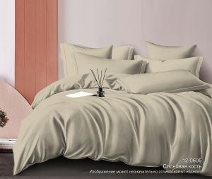 Набор: 2 наволочки сатин гл/кр диз. № 12-0605 (Слоновая кость)