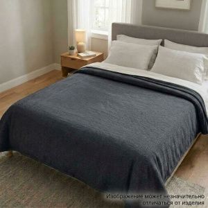 Плед  флис диз. 348 т.серый