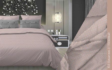 КПБ Бязь "Бояртекс" диз. № 164 Виши, 1/1 Вид, бежевый (N)