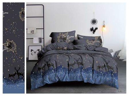 КПБ Полисатин "Pandora" диз. № NN 3646-7 звездный олень (S/P)