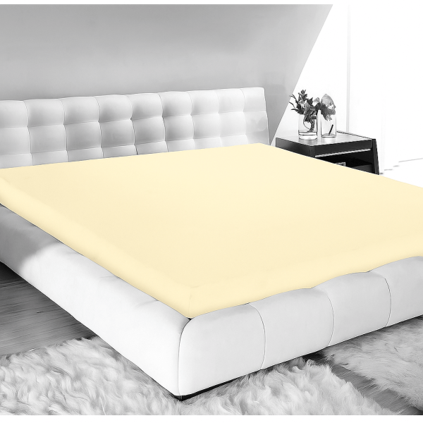 Простыня на резинке сатин 11-0617 TPX Ваниль