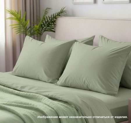 Набор: 2 наволочки поплин гл/кр 70х70 цвет: Фисташка